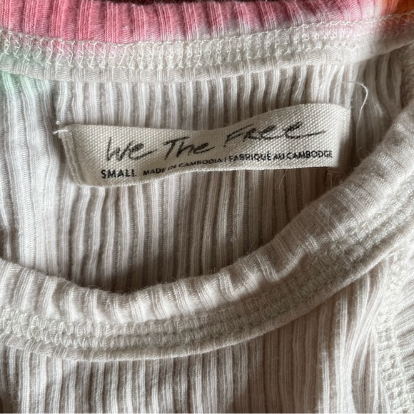 FREE PEOPLE - WE THE FREE - High Neck Tie-dye Rainbow Tank Top Shirt Camisole - Picture 3 of 8